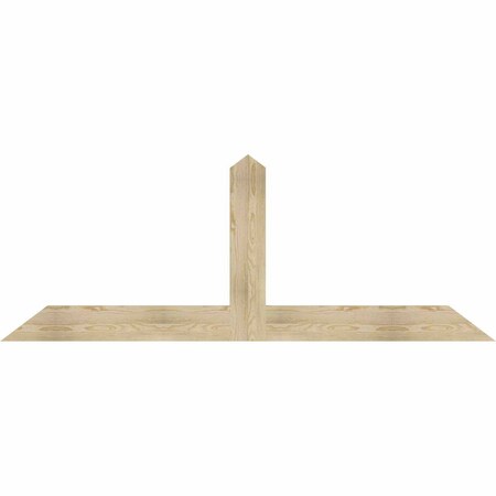 Ekena Millwork Portland Rough Sawn Timber Gable Bracket, Douglas Fir, 84"W x 31"H x 2"D x 6"F, 9/12 Pitch GBW084X31X0206POR00RDF